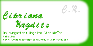 cipriana magdits business card